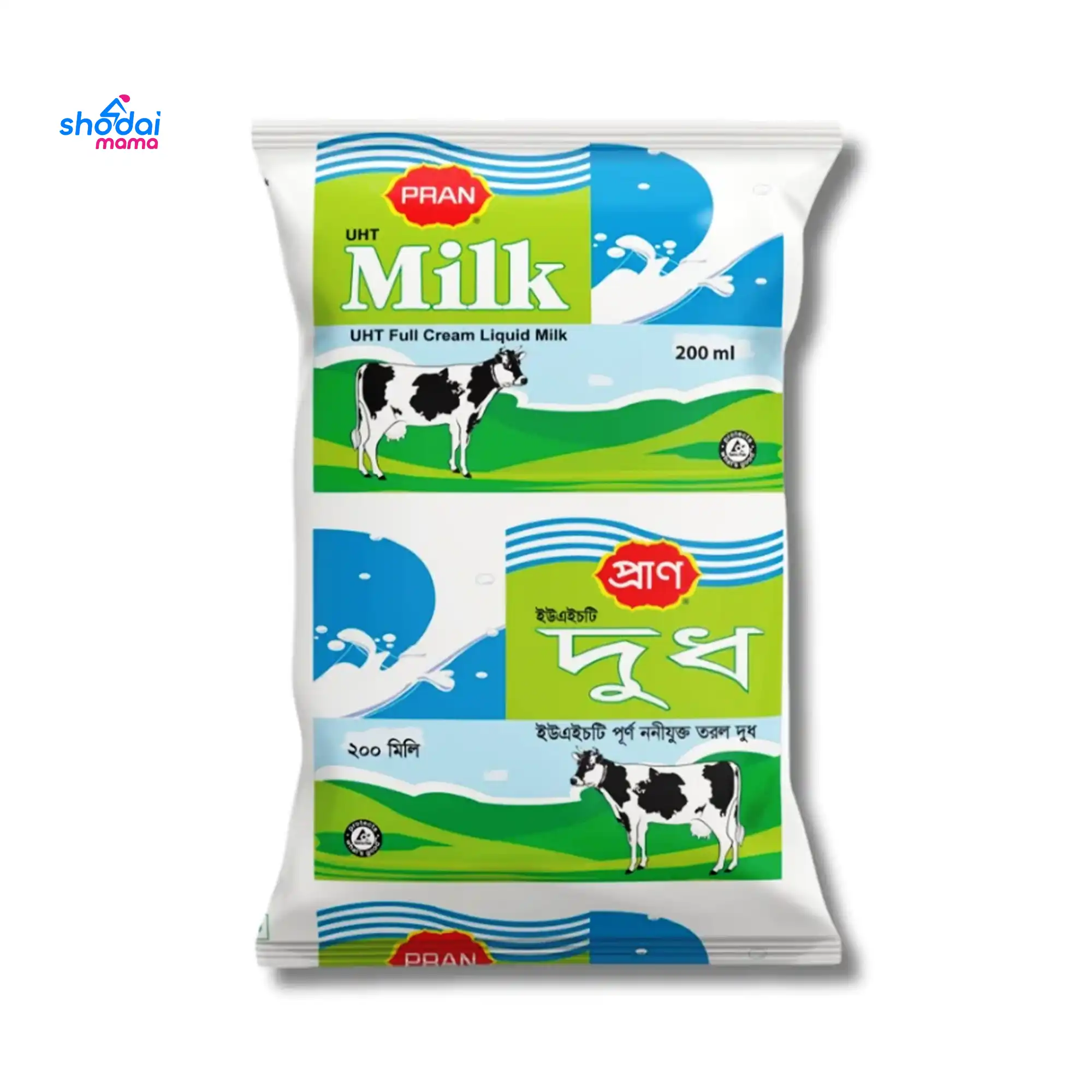 Pran Full Cream UHT Liquid Milk 200ml